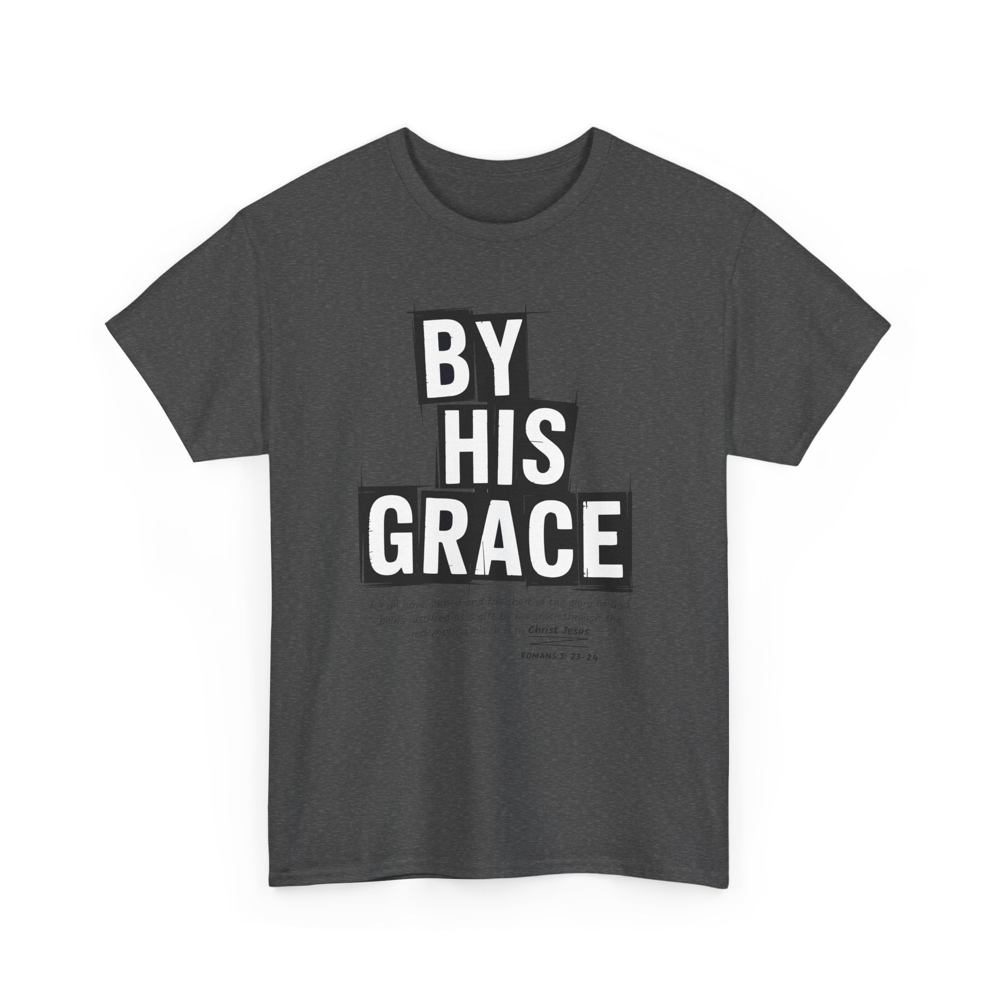By His Grace tee — Minimalist Faith Christian Unisex Cotton T-Shirt