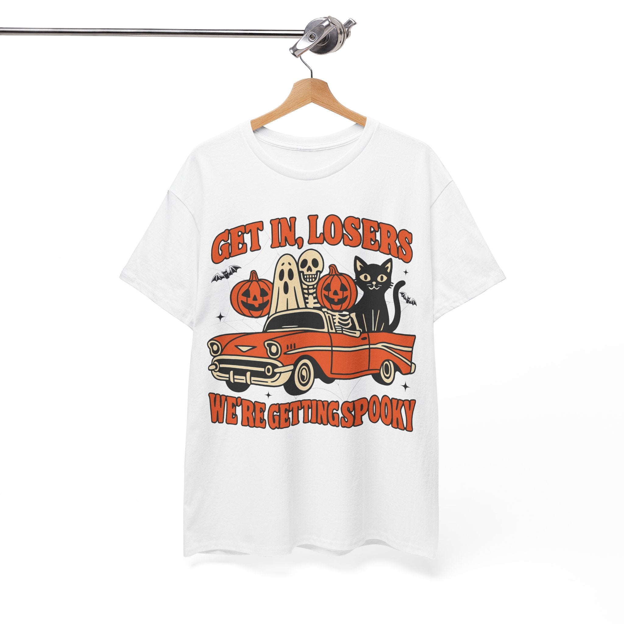 Halloween Skeleton Pumpkin Black Cat Unisex Cotton Tee