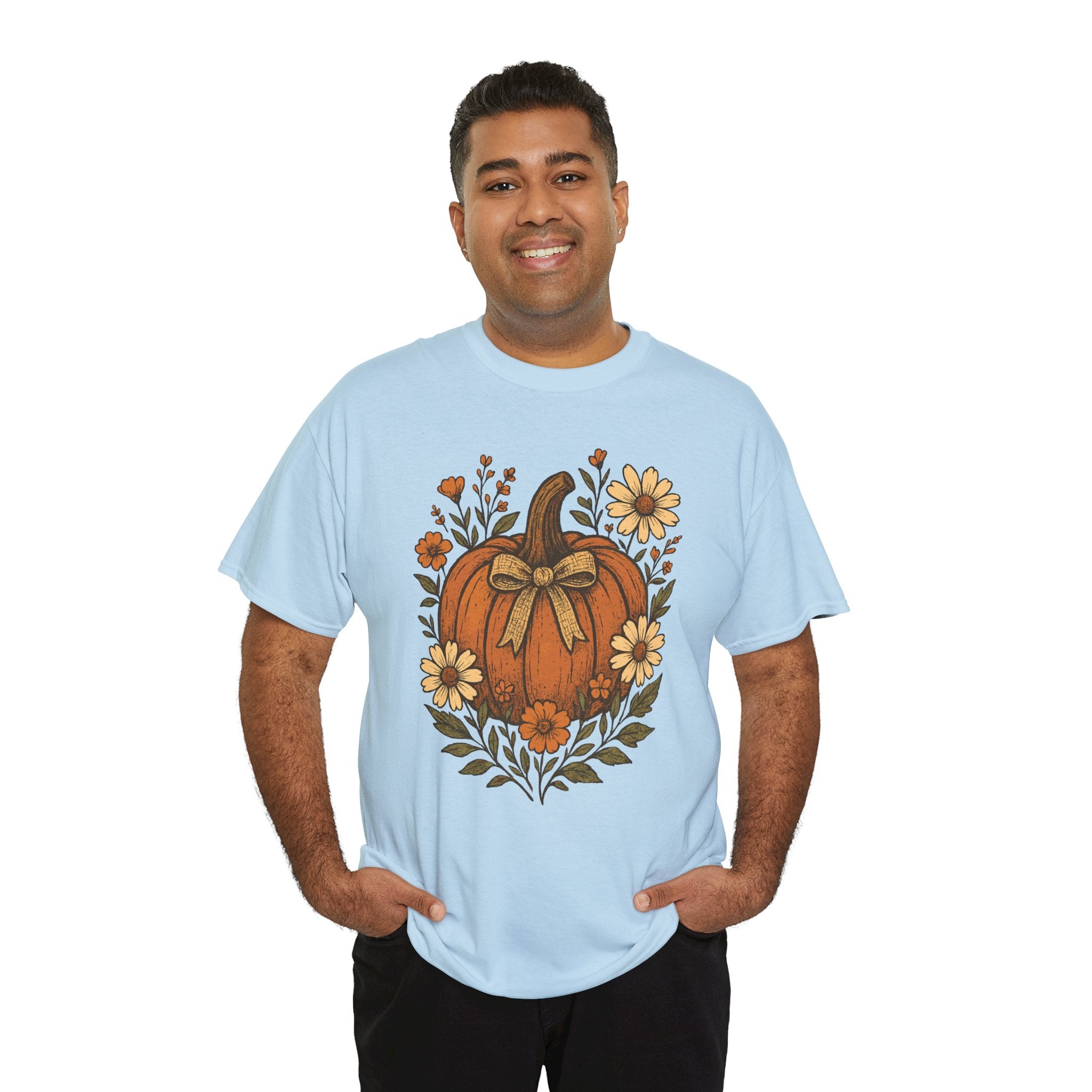 Pumpkin Daisy Unisex Cotton Tee