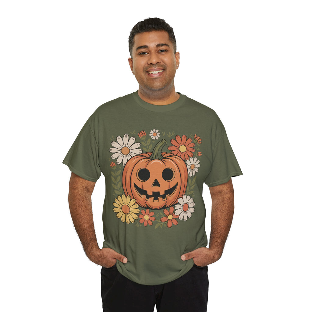 Halloween Pumpkin Unisex Cotton Tee