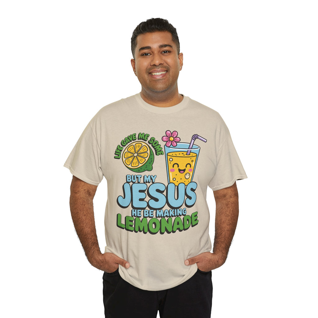Christian Lemonade T‑Shirt — "Life Gave Me Some Lemons, My Jesus Makes Lemonade"Unisex Cotton Tee