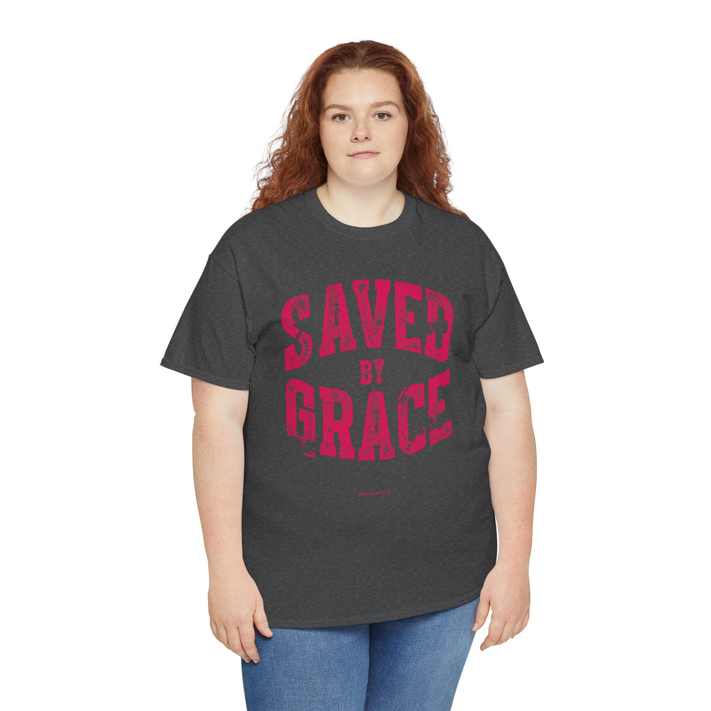 Saved by Grace Ephesians 2:8-9 Unisex Cotton T-Shirt