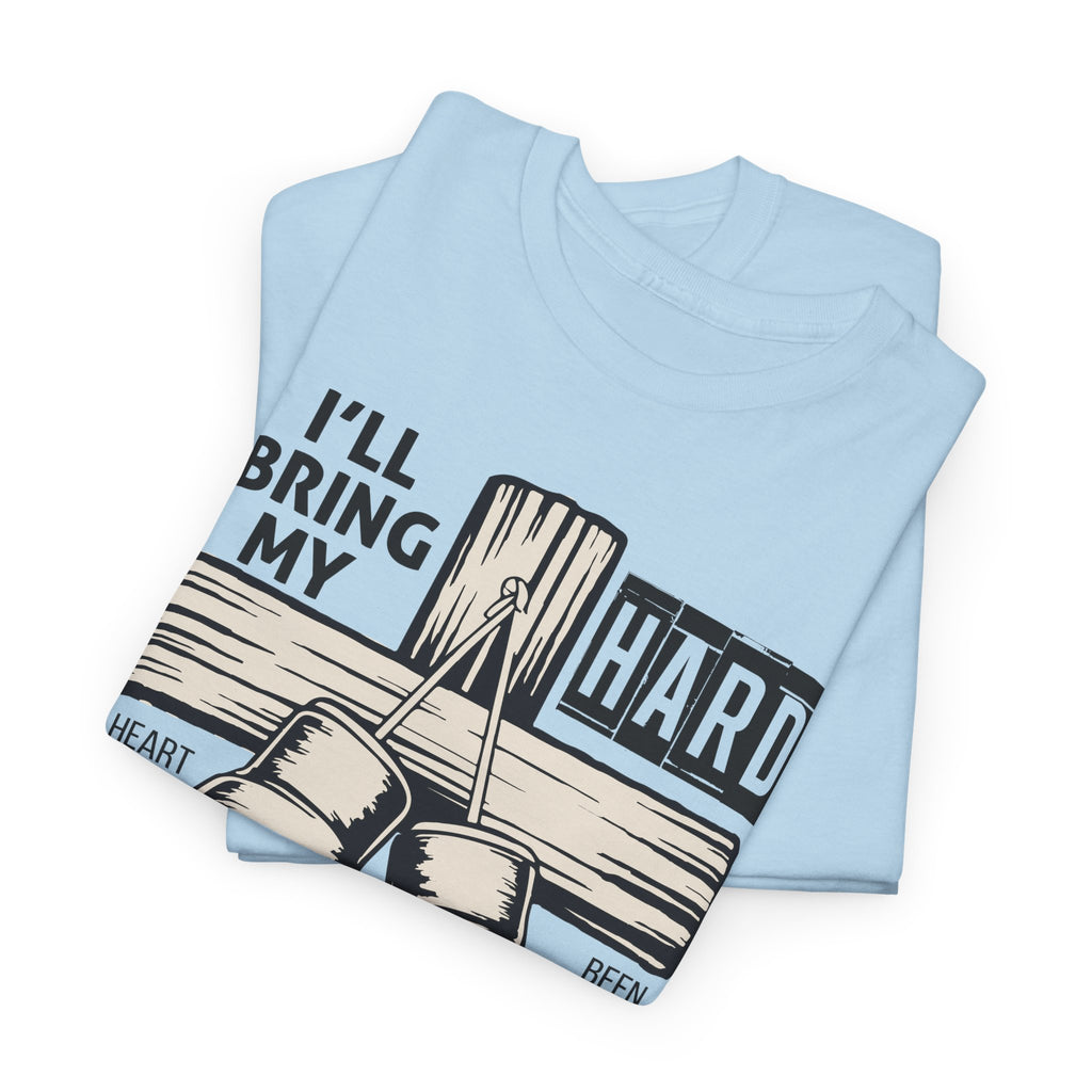 Christian Boxing Gloves Cross Tee — "I’ll Bring My Hard-Fought Heart."Unisex Cotton Tee
