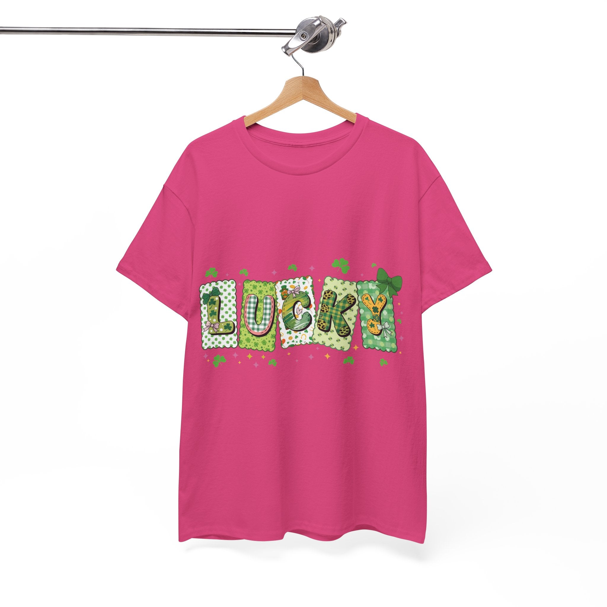 Lucky Patchwork Plaid Clover Tee — St. Patrick’s Day Unisex Cotton T-Shirt