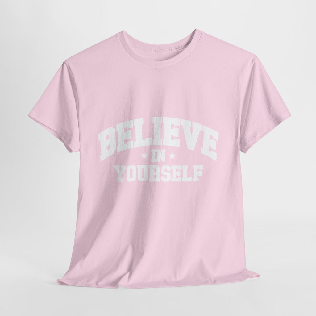 Believe in Yourself Varsity Unisex Cotton Tee