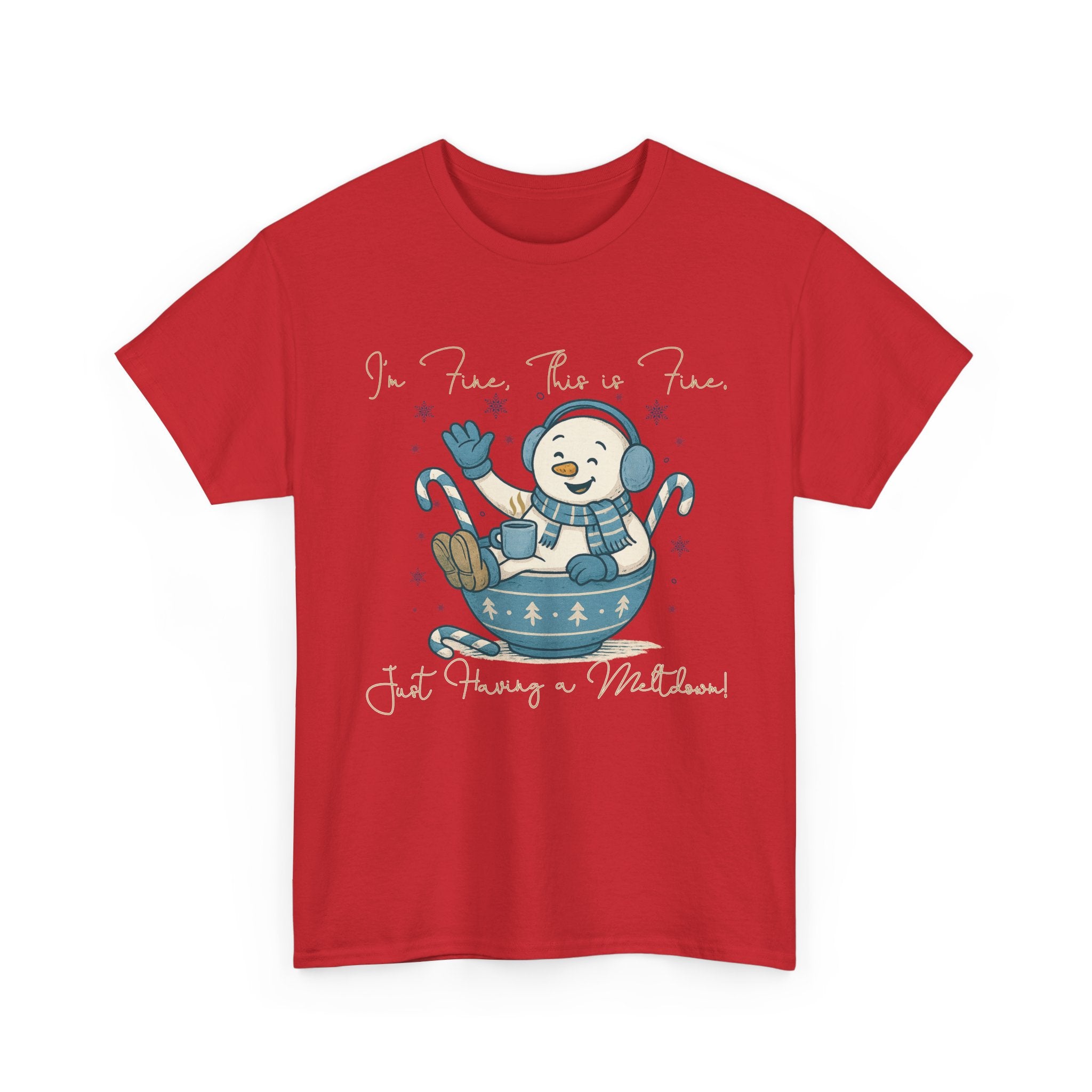 Snowman Hot Cocoa Unisex Cotton Tee