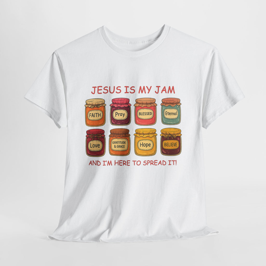 Jesus Is My Jam T-Shirt — Christian Faith Jam Jar Unisex Cotton Tee