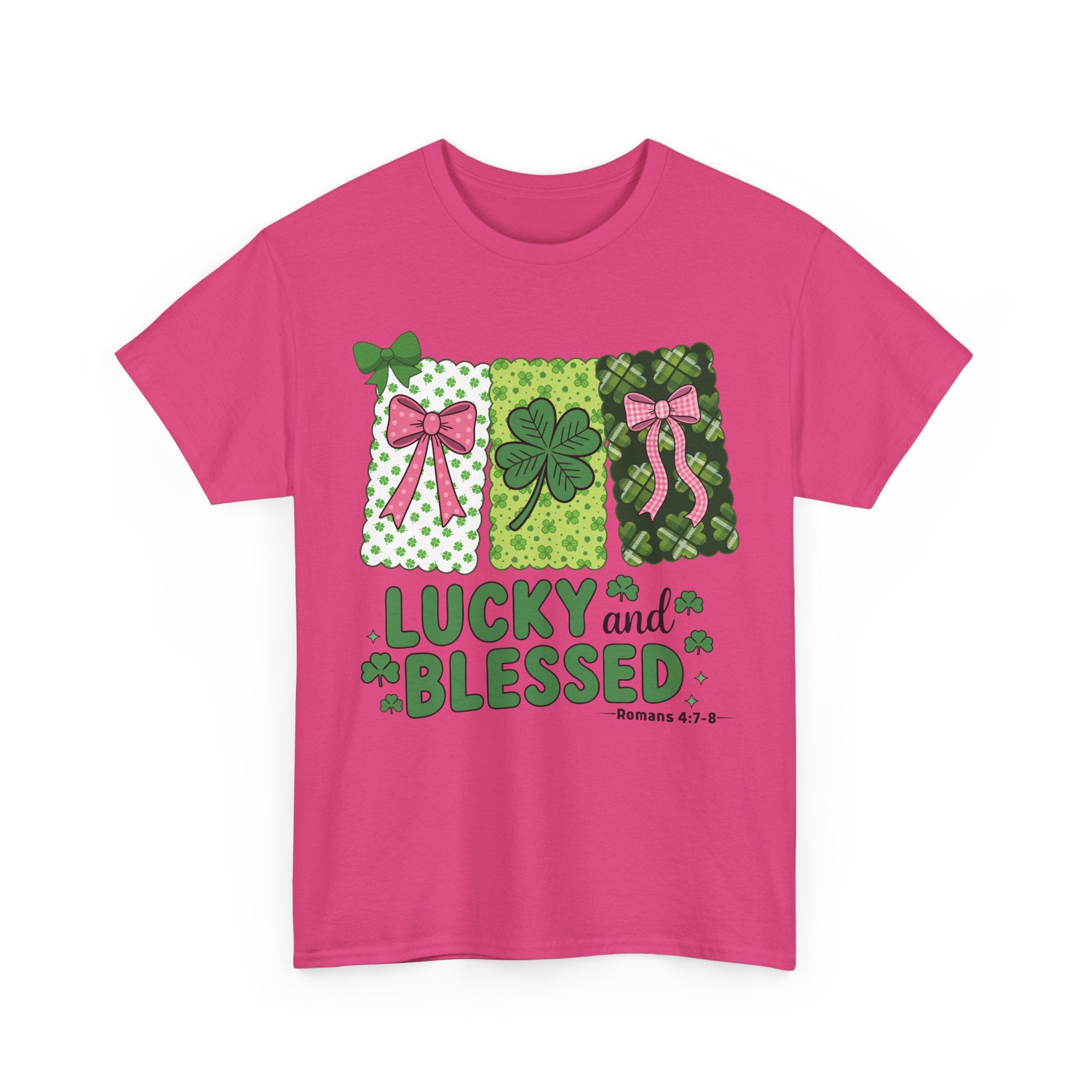 Lucky and Blessed Clover Unisex Cotton Tee