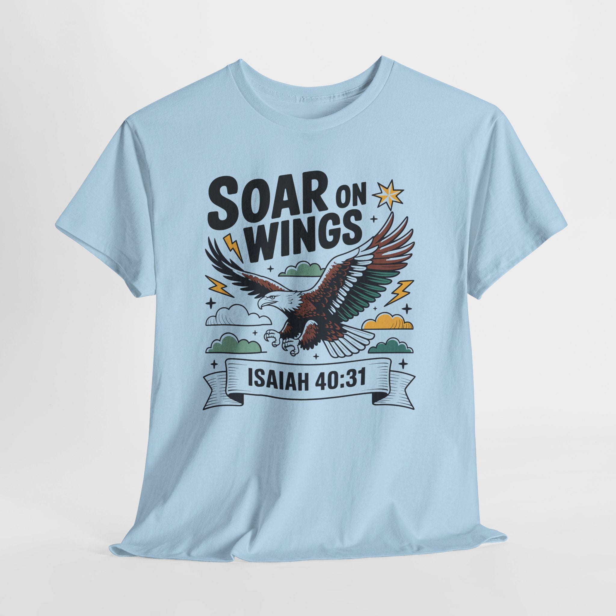 Isaiah 40:31 "Soar on Wings" Eagle Unisex Cotton T-Shirt