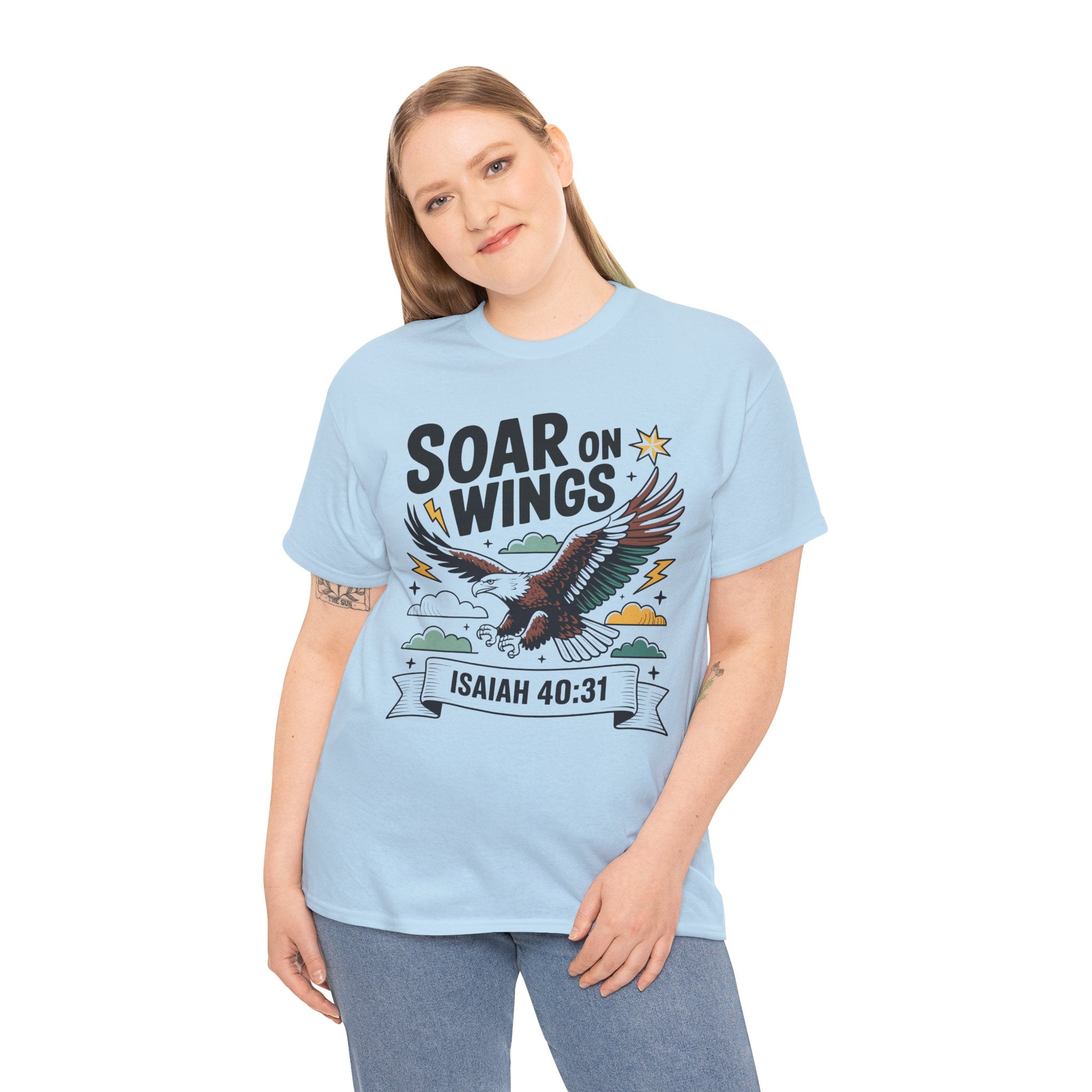 Isaiah 40:31 "Soar on Wings" Eagle Unisex Cotton T-Shirt