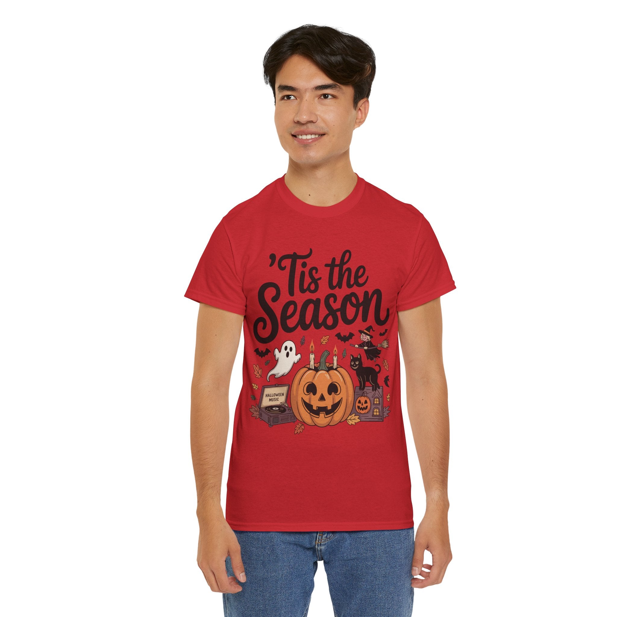 Holiday Season Unisex Cotton T-Shirt - Tis the Season Design