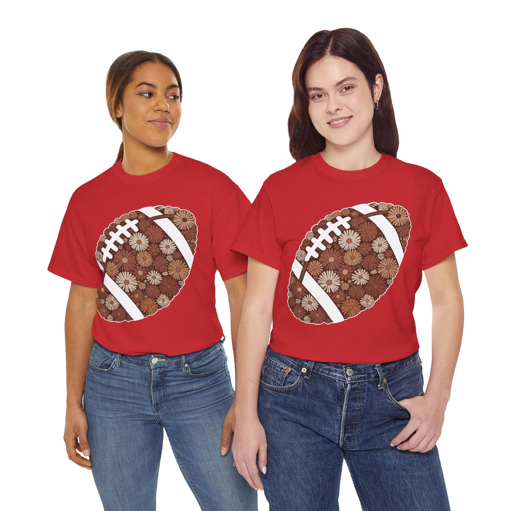 Game Day Touch Down Football Tee — Helmets, Flags & Cheer Icons Unisex Cotton Tee