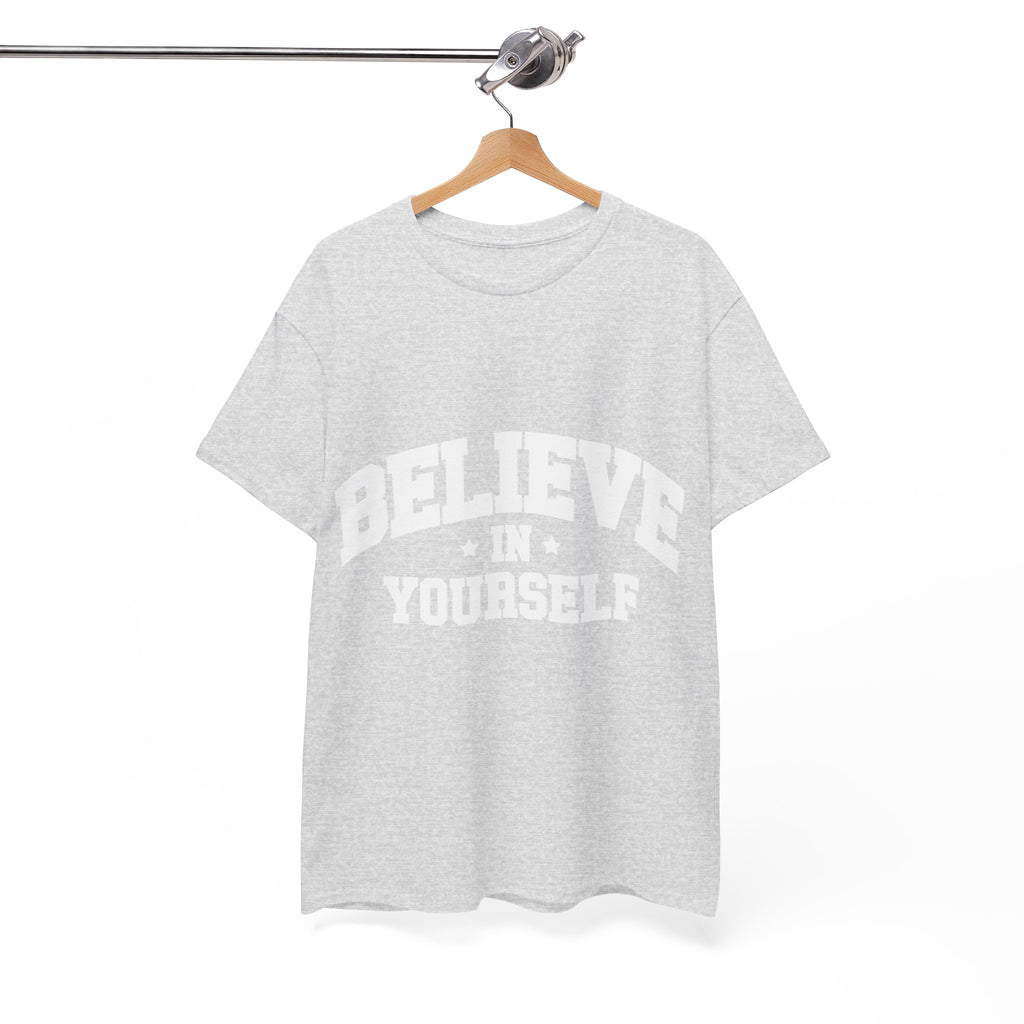 Believe in Yourself Varsity Unisex Cotton Tee