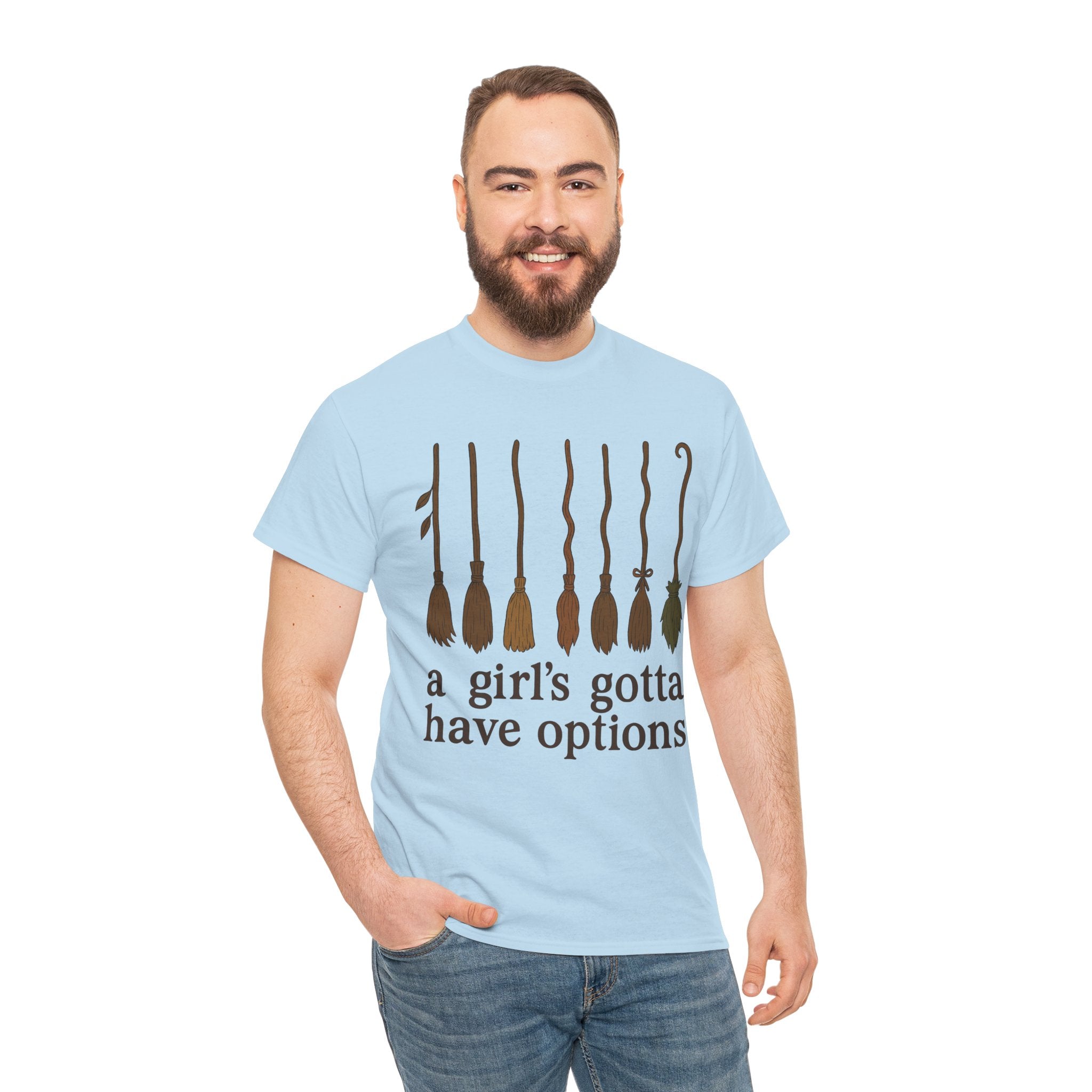 Witch Brooms Options Unisex Cotton Tee
