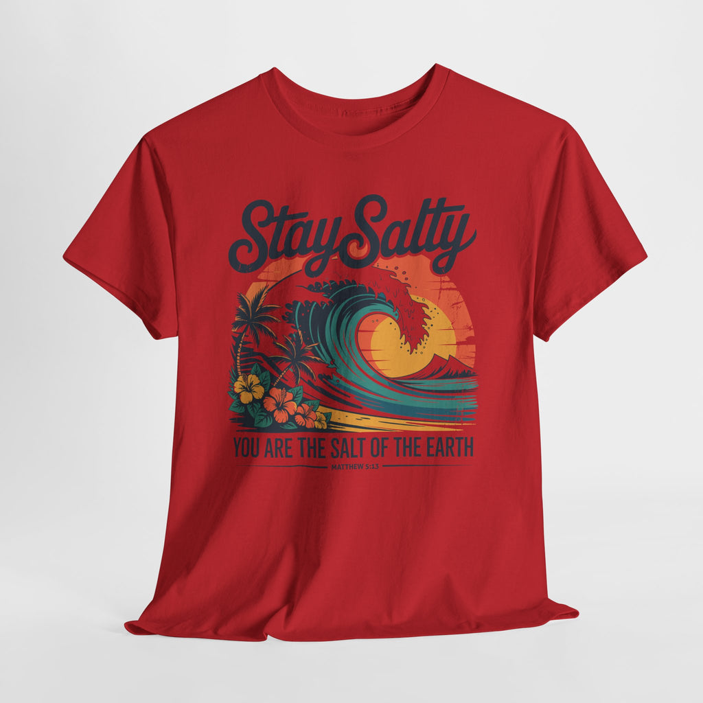 Stay Salty Beach Tee — "You are the salt of the earth (Matthew 5:13)"Unisex Cotton Tee