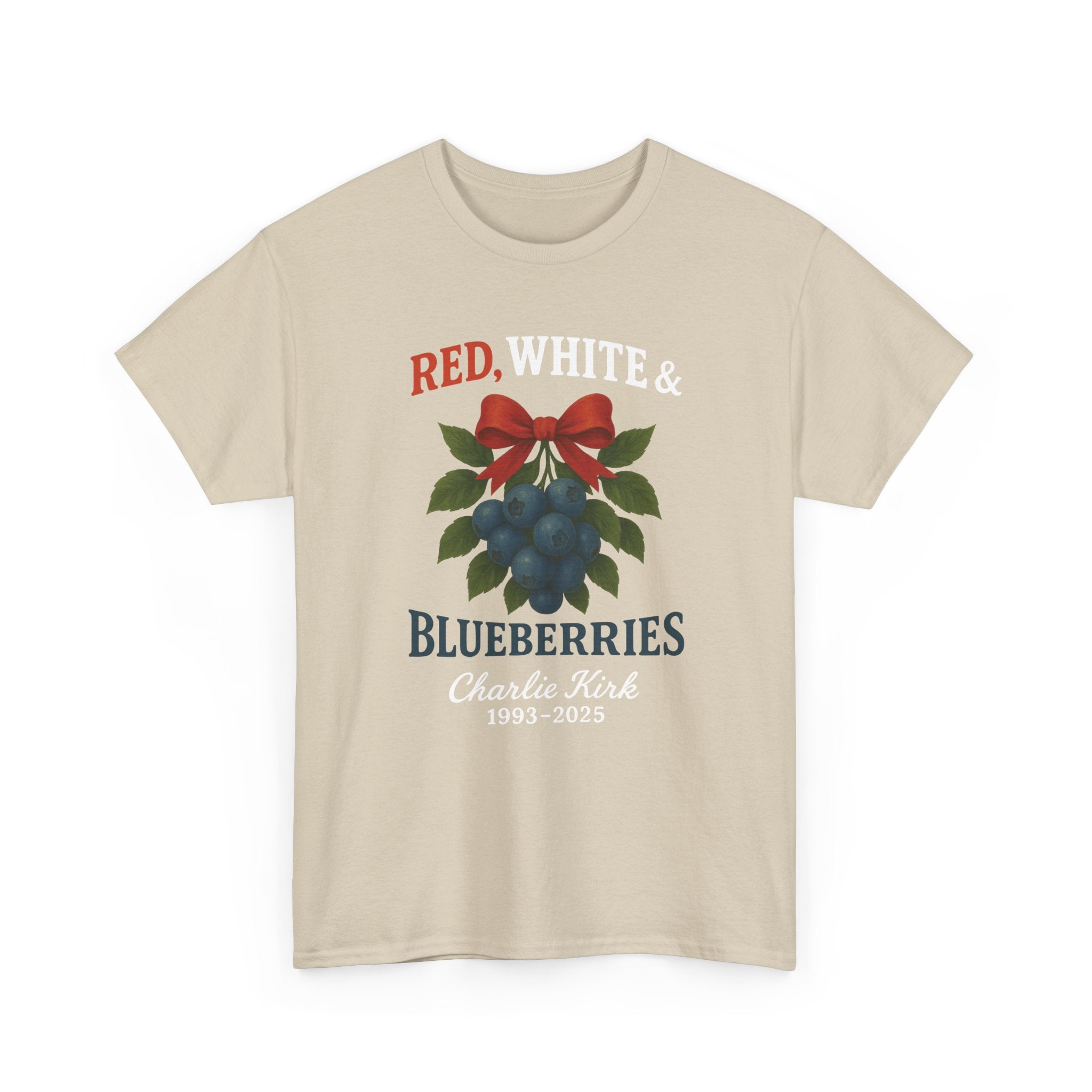 Red, White & Blueberries T-Shirt — Patriotic Blueberry Graphic Unisex Cotton Tee