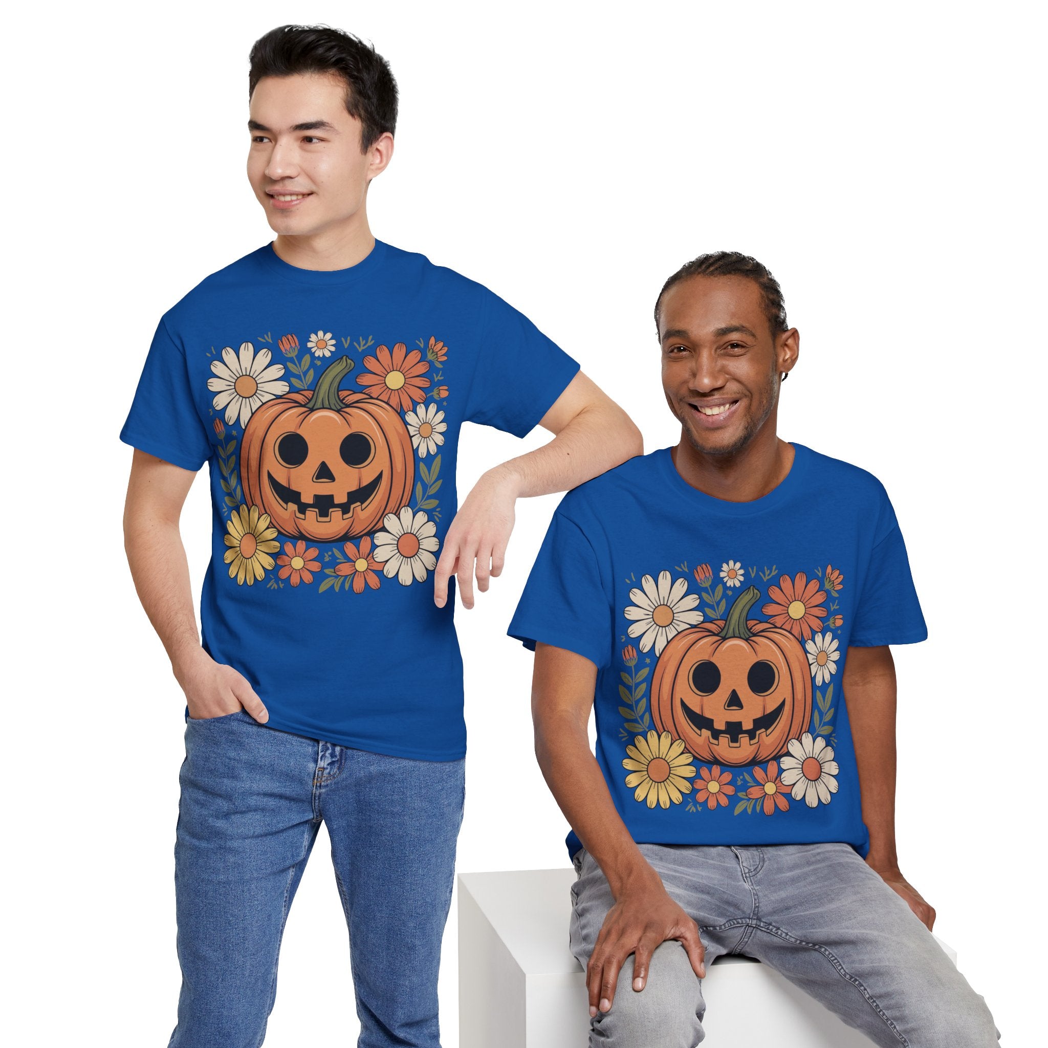 Halloween Pumpkin Unisex Cotton Tee