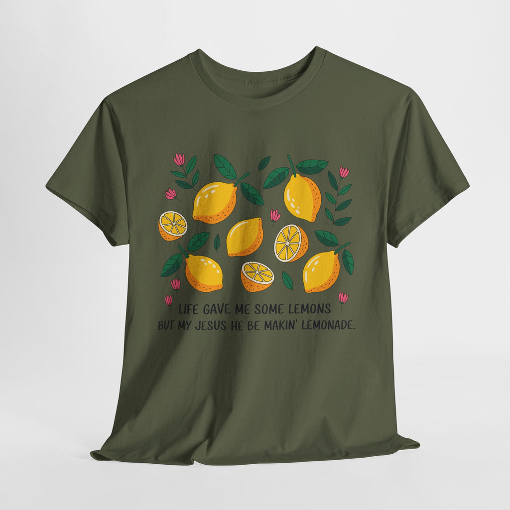 Christian Lemonade Tee — "Life gave me some lemons but my Jesus he be makin’ lemonade"Unisex Cotton Tee