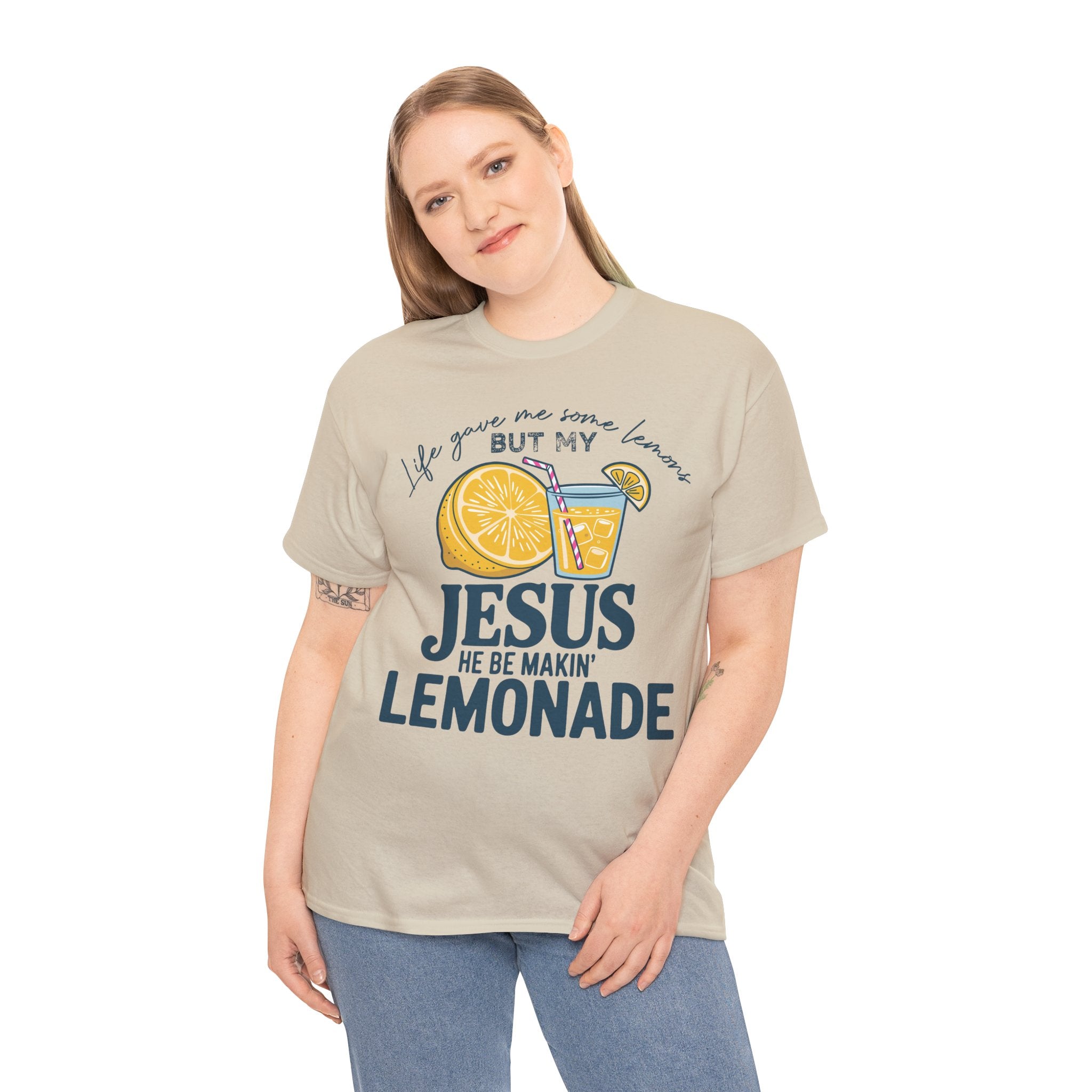 Christian Lemonade T-Shirt — “Life Gave Me Some Lemons but My Jesus He Be Makin’ Lemonade”Unisex Cotton Tee