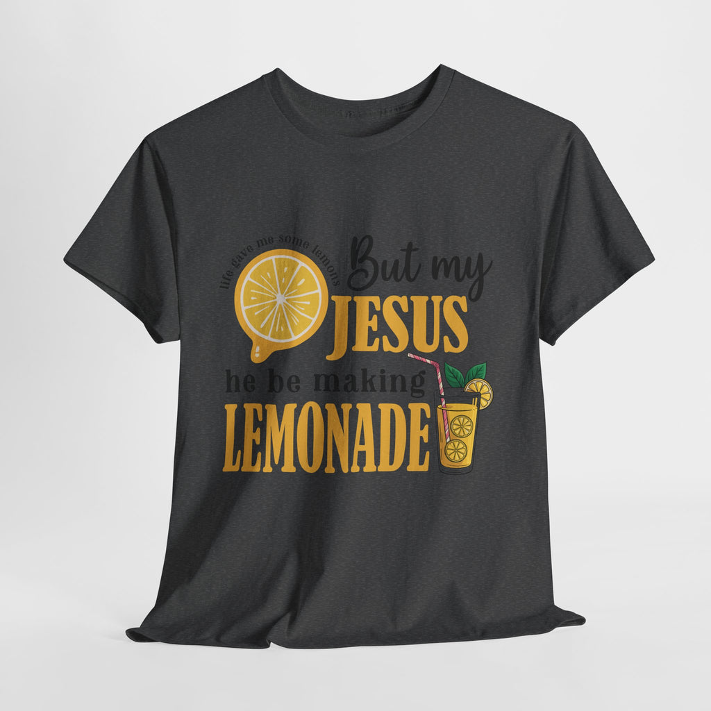 Jesus Lemonade Tee — Lemon Slice & Glass Graphic Christian Unisex Cotton T-Shirt