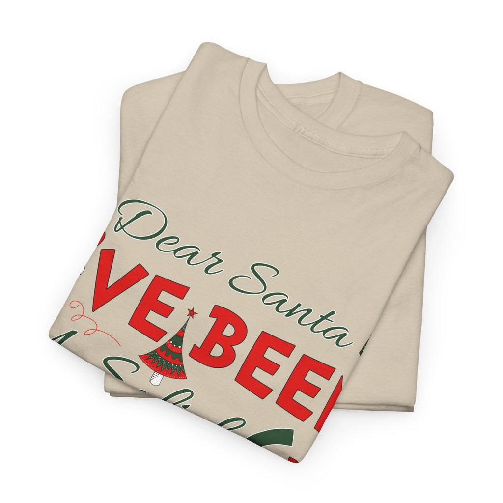 Funny Christmas “Dear Santa, I’ve Been A Solid 67, Maybe A” Unisex Cotton Tee