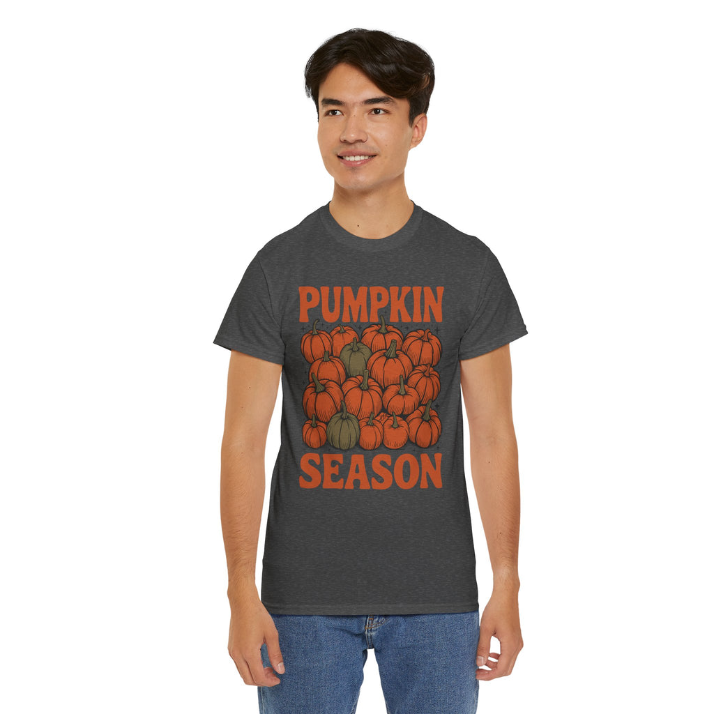 Pumpkin Season Tee — Fall Pumpkin Pile Unisex Cotton Tee