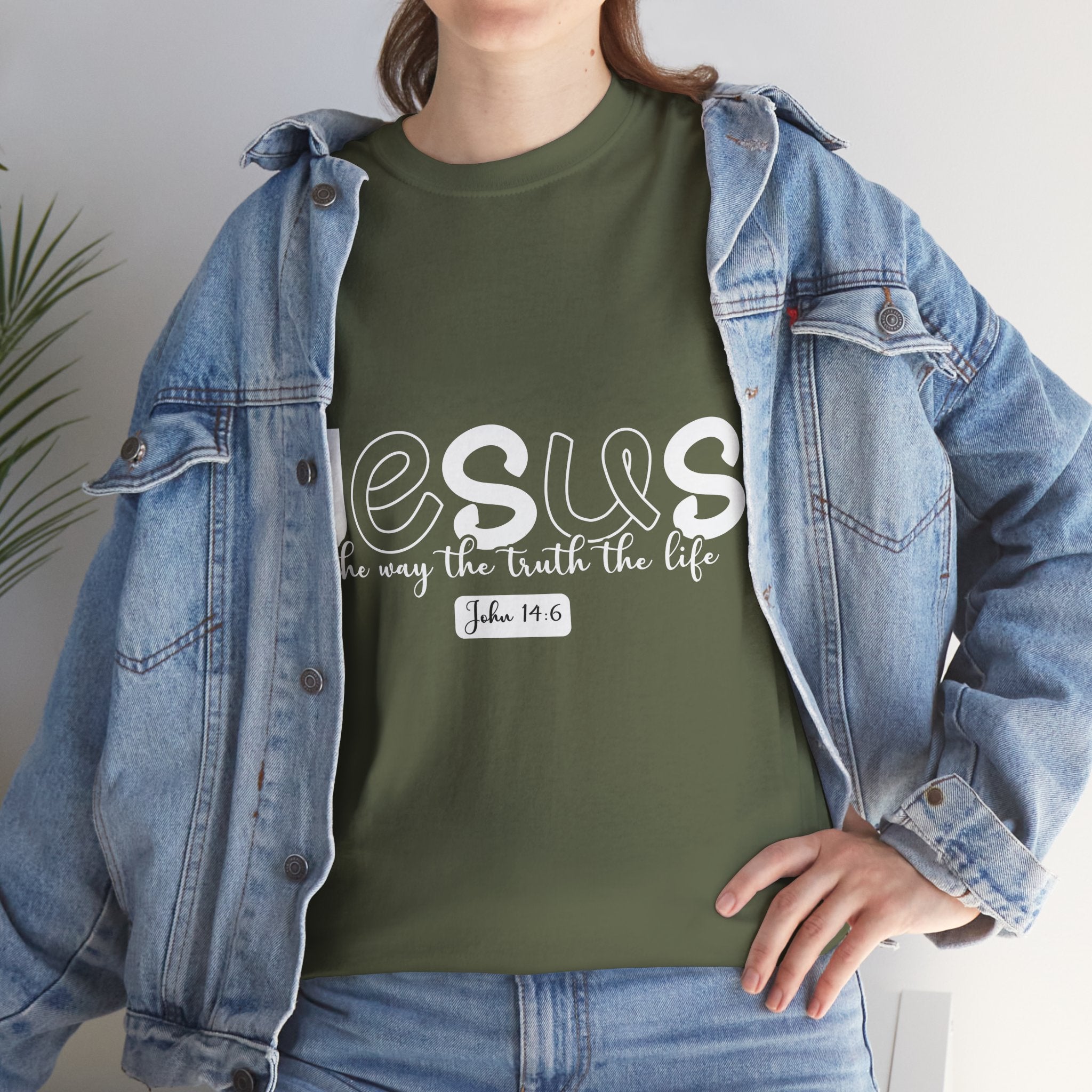 John 14:6 Christian Tee — Minimalist Script Faith T-Shirt