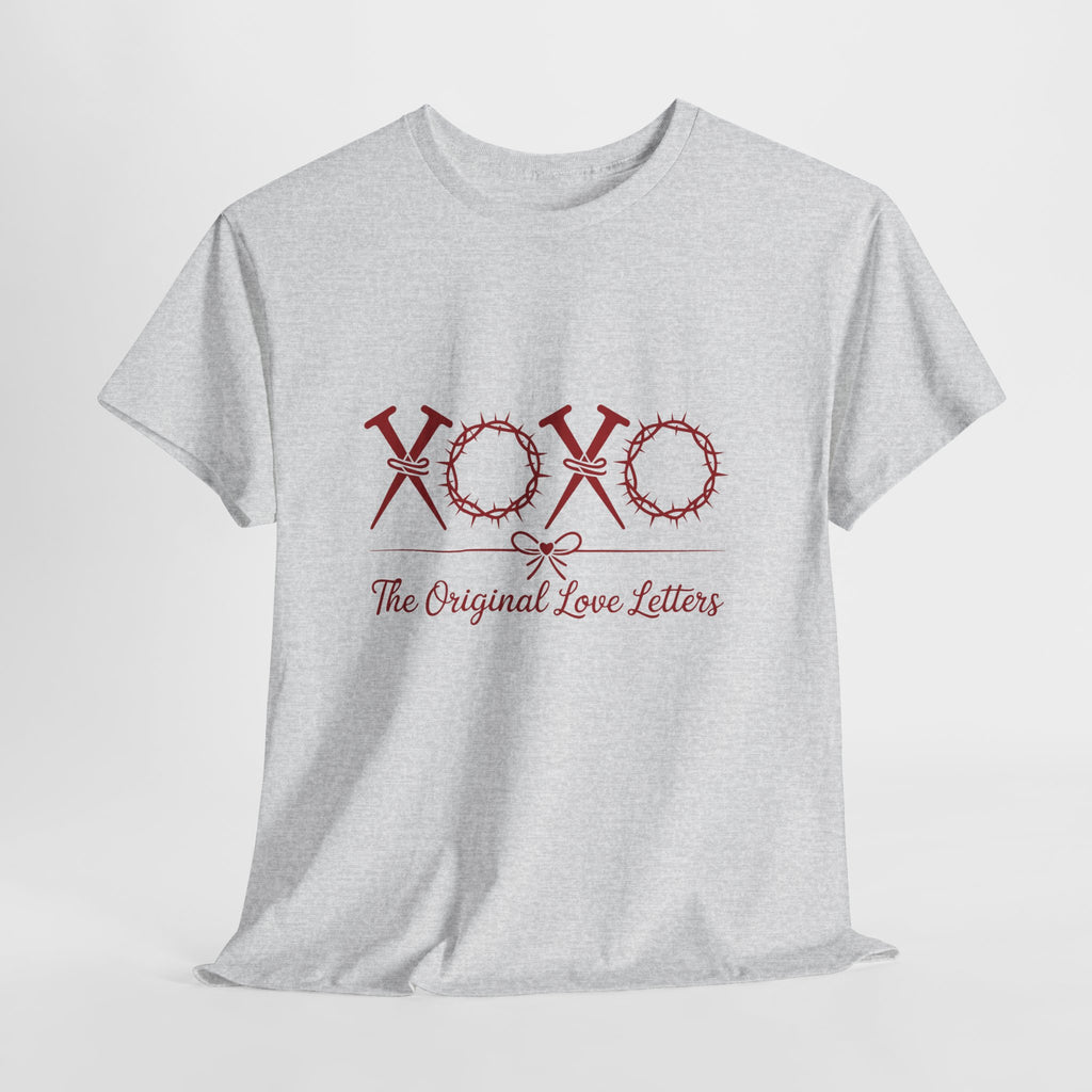 Christian Valentine Tee — “XOXO” Nails & Thorn Crowns, “The Original Love Letters”... Unisex Cotton Tee