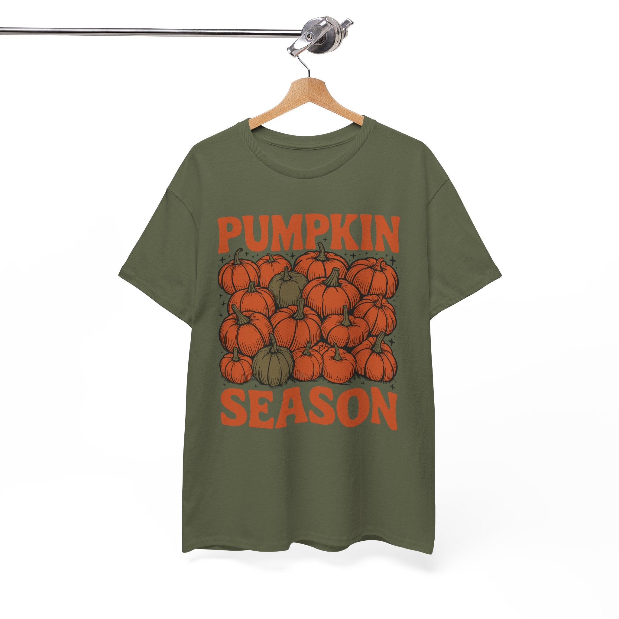 Pumpkin Season Tee — Fall Pumpkin Pile Unisex Cotton Tee