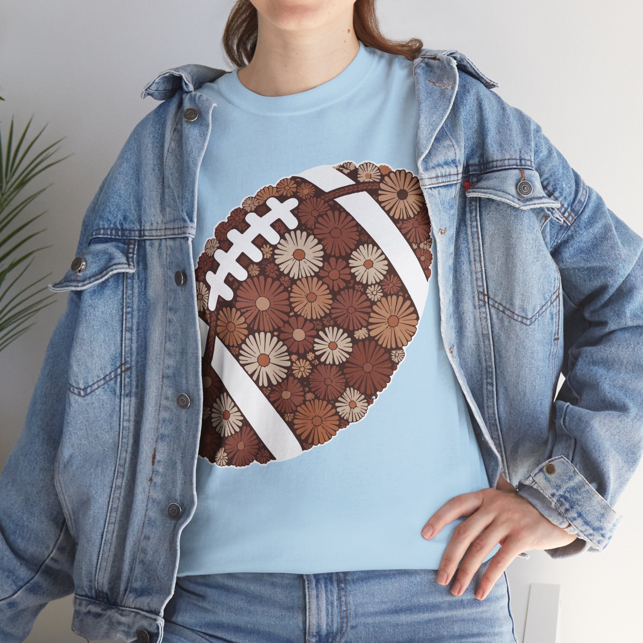 Game Day Touch Down Football Tee — Helmets, Flags & Cheer Icons Unisex Cotton Tee