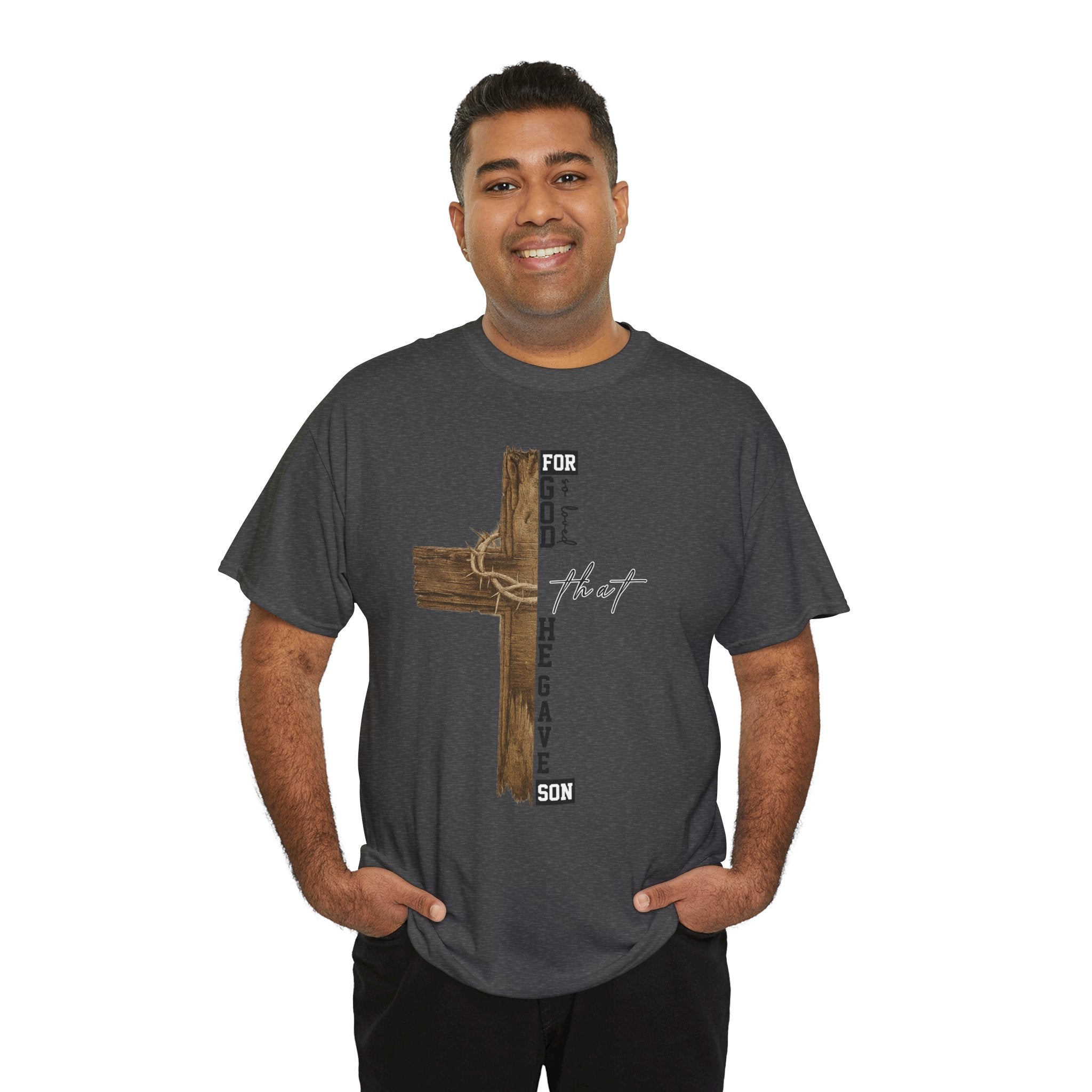 For That Son T-Shirt — Wooden Cross & Crown of Thorns Christian Unisex Cotton Tee