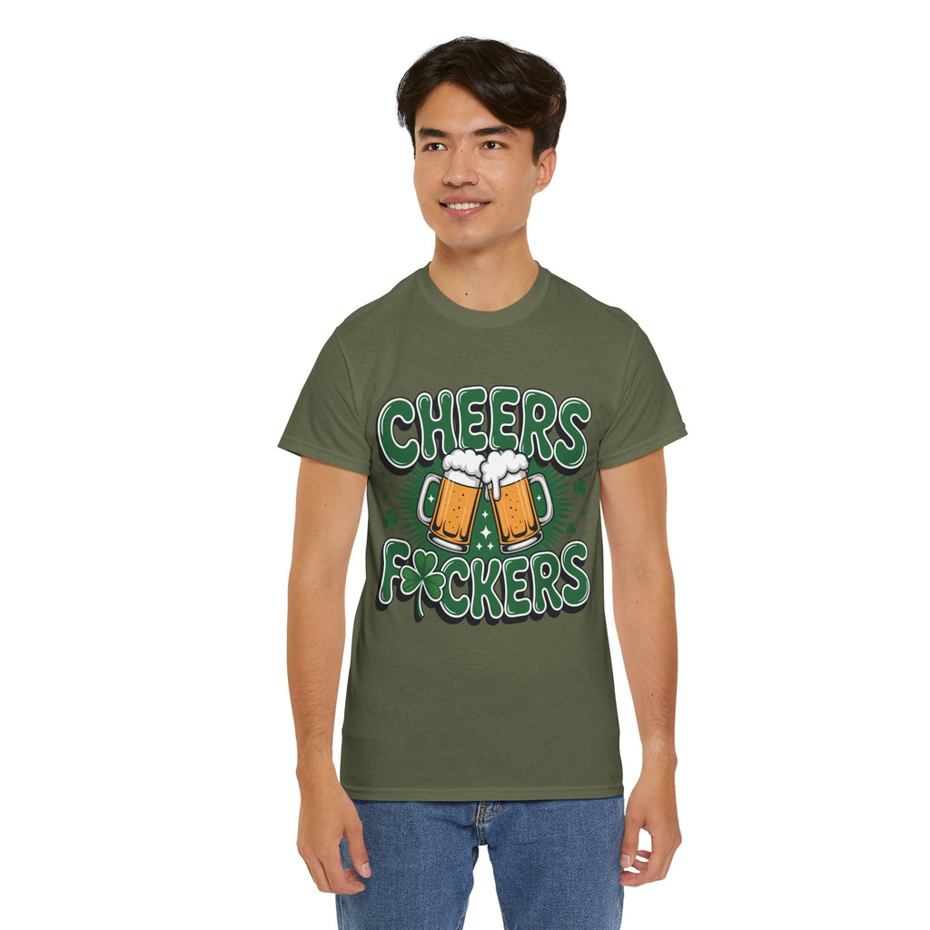 Cheers Fockers Beer Clinking Mugs Unisex Cotton T-Shirt