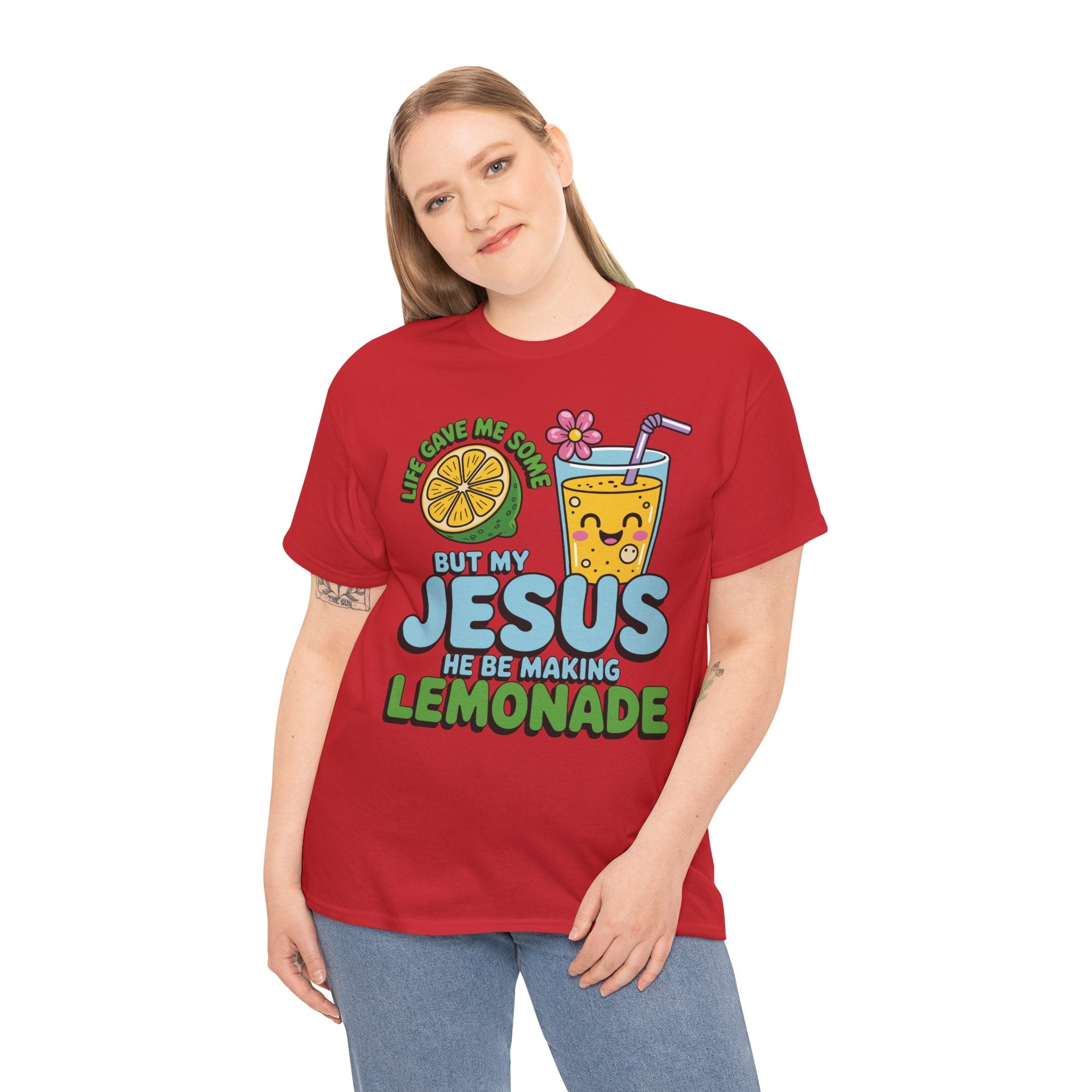 Christian Lemonade T‑Shirt — "Life Gave Me Some Lemons, My Jesus Makes Lemonade"Unisex Cotton Tee