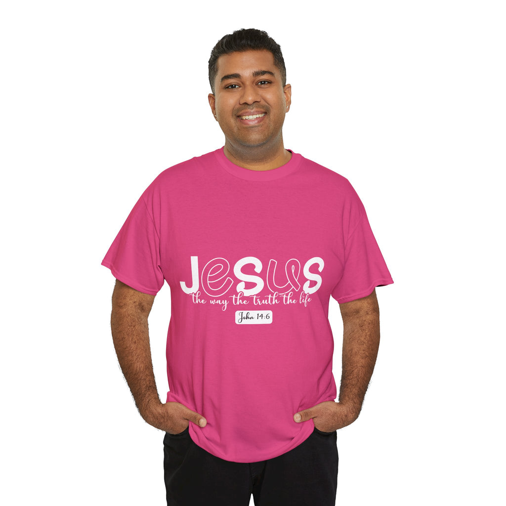 John 14:6 Christian Tee — Minimalist Script Faith T-Shirt