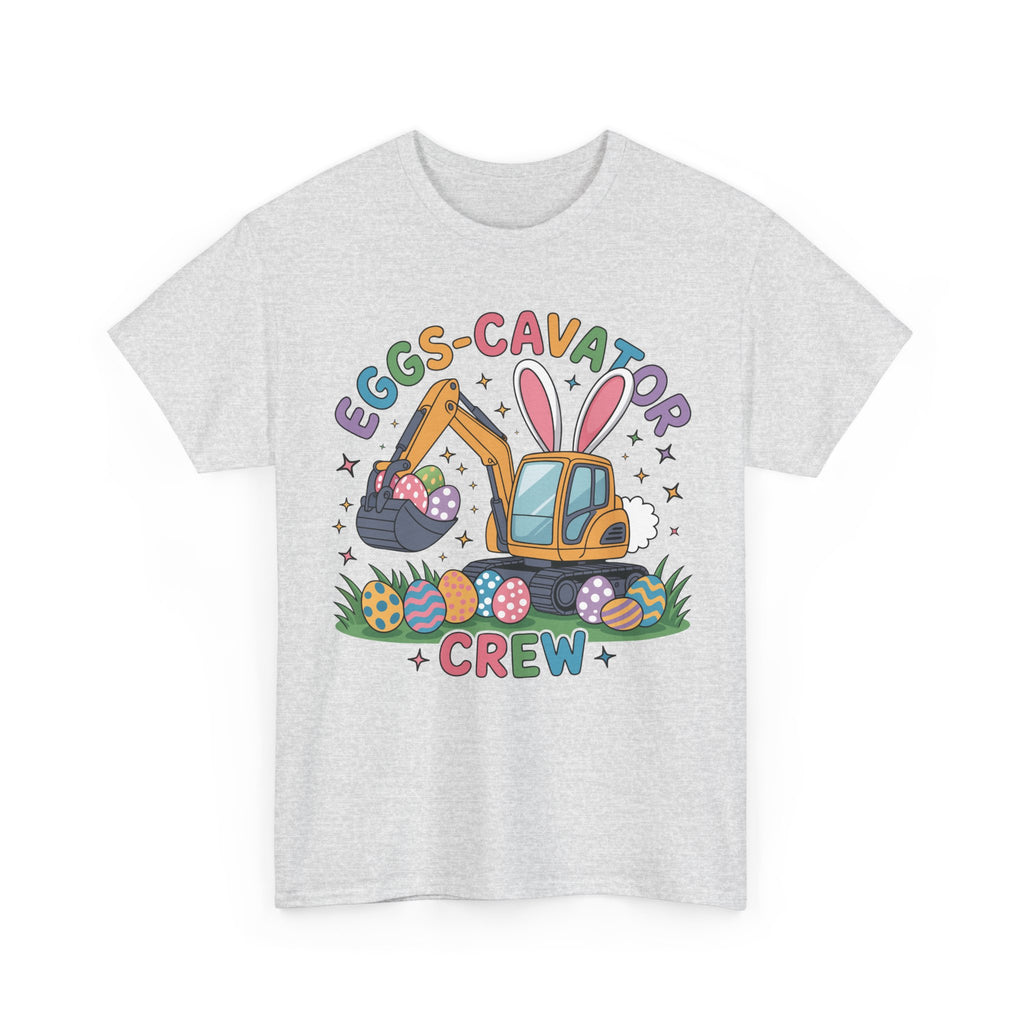 Easter 'Eggs-cavator Crew' Kids Tee — Excavator Bunny & Eggs Unisex Cotton Tee