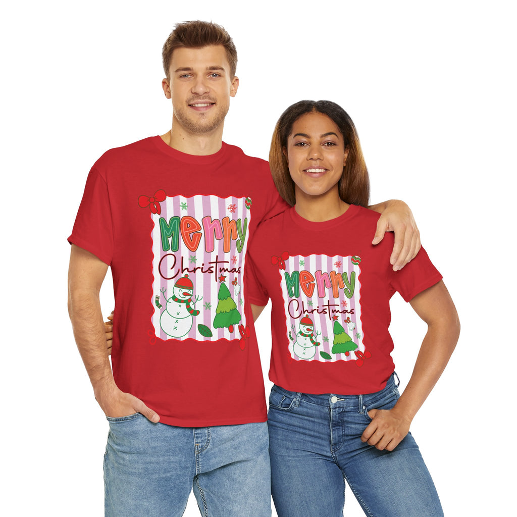 Christmas Snowman Unisex Cotton Tee