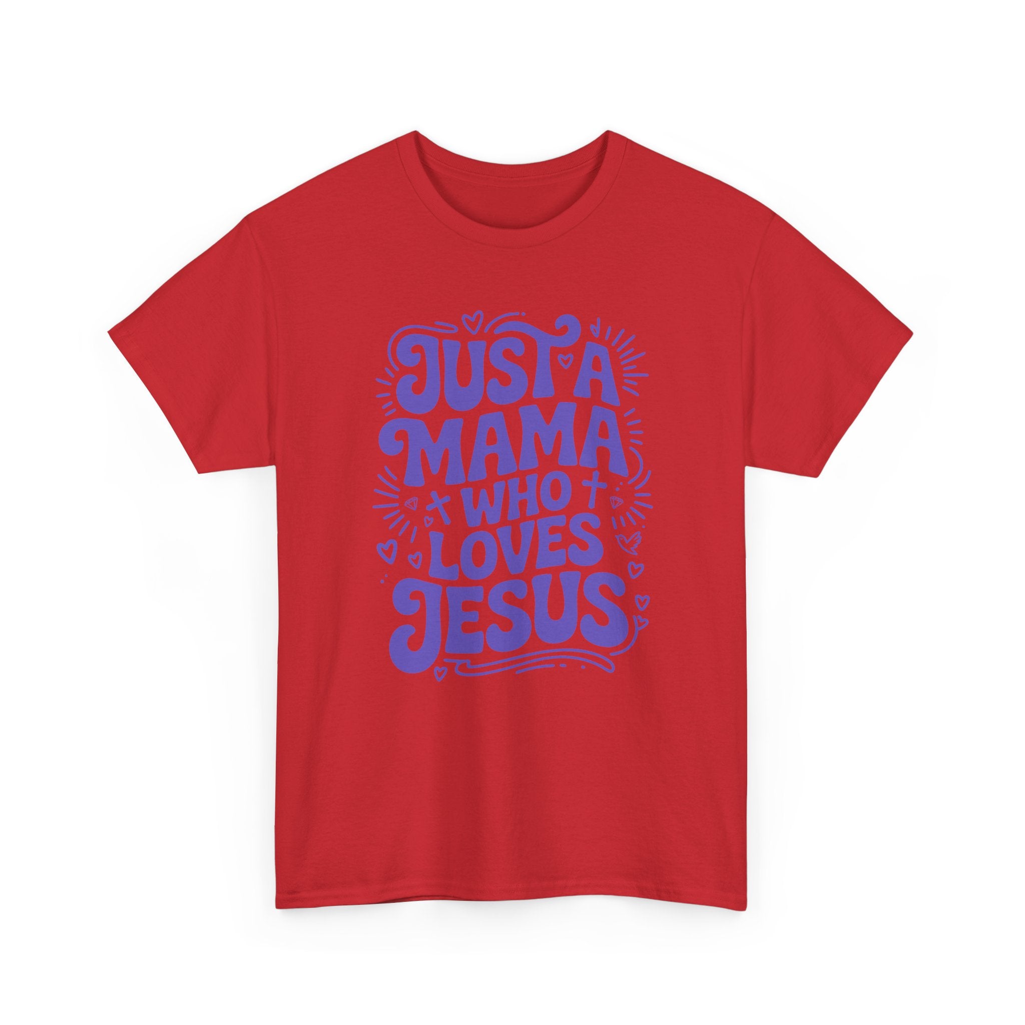 Mama Who Loves Jesus T-Shirt — Bright Green Bubbly Faith Unisex Cotton Tee