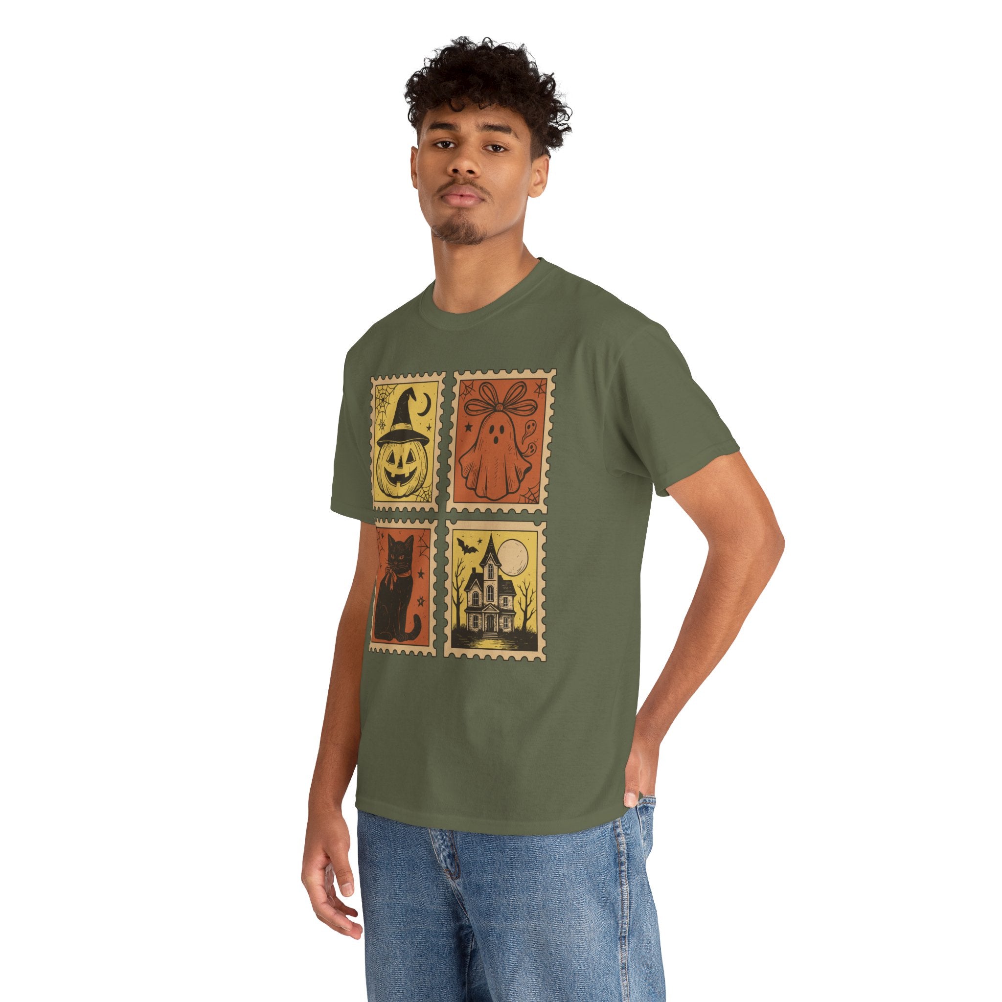 Halloween Stamp Collection Unisex Cotton Tee