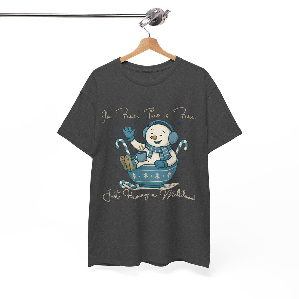 Snowman Hot Cocoa Unisex Cotton Tee