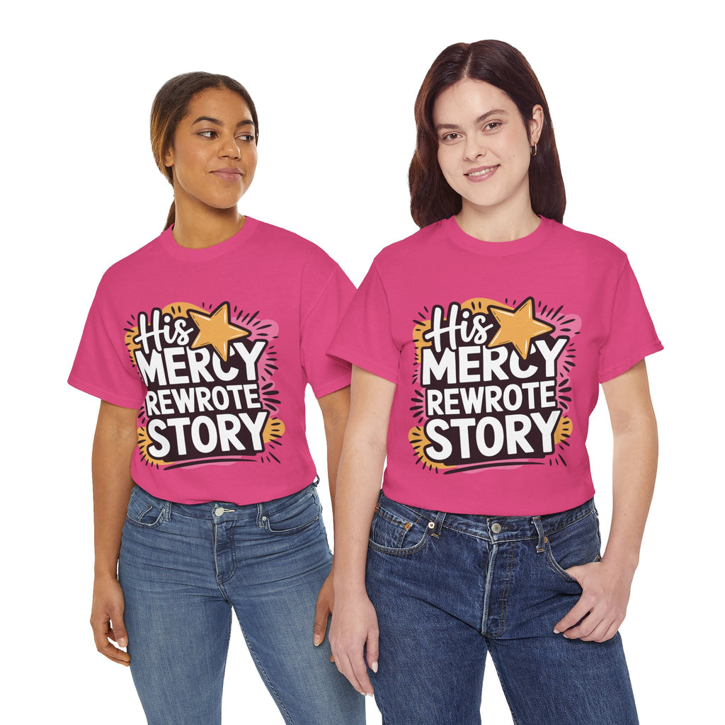His Mercy Rewrote My Story Tee — Retro Christian Graphic T-Shirt