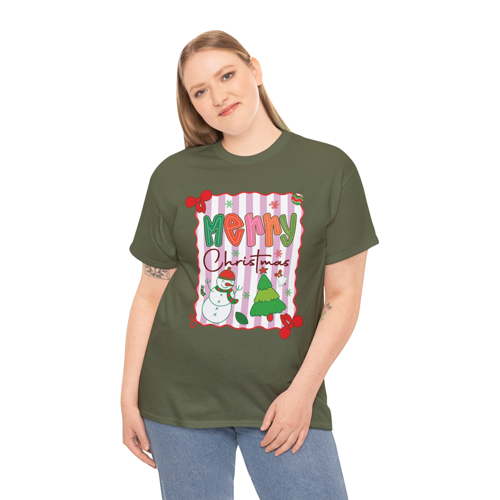 Christmas Snowman Unisex Cotton Tee