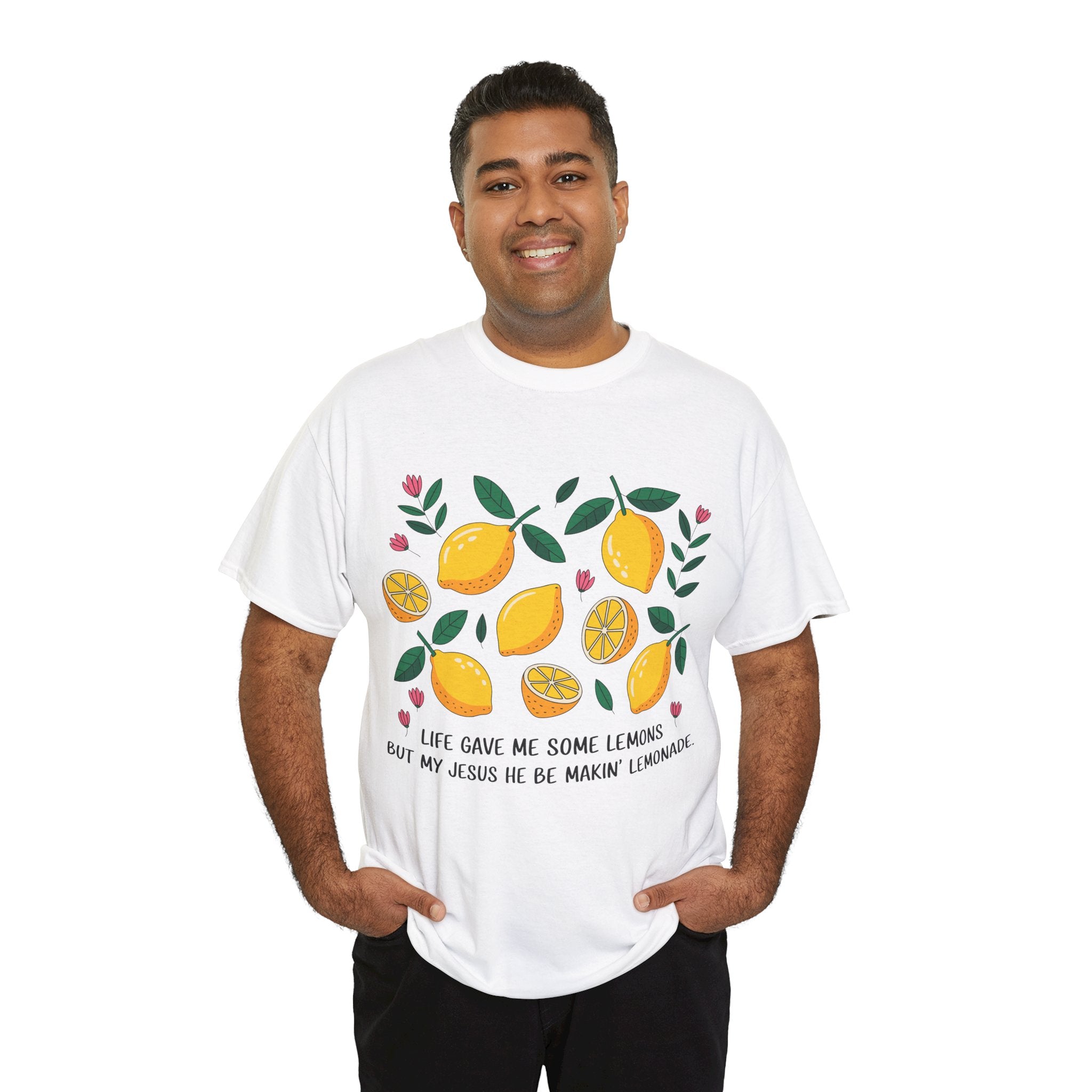 Christian Lemonade Tee — "Life gave me some lemons but my Jesus he be makin’ lemonade"Unisex Cotton Tee