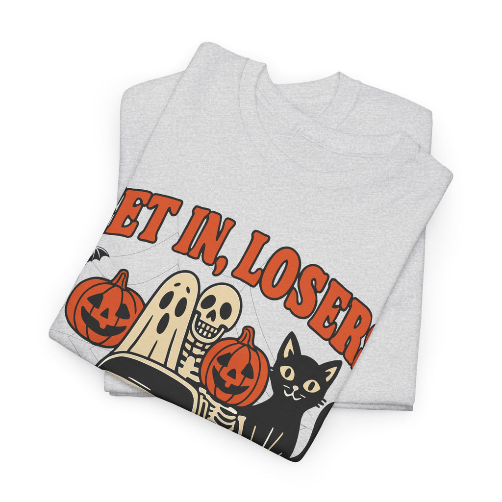 Halloween Skeleton Pumpkin Black Cat Unisex Cotton Tee