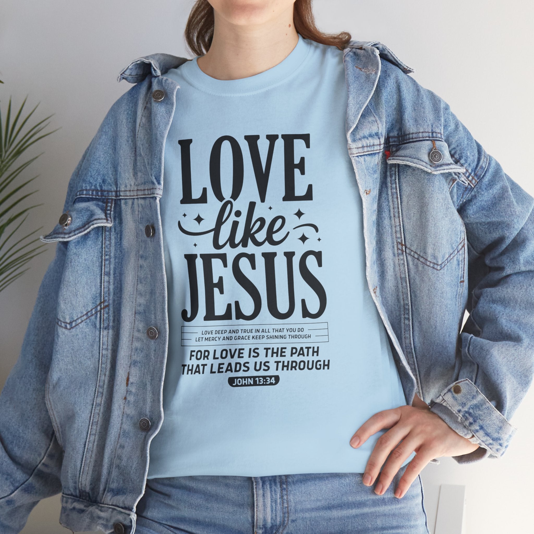 Love Like Jesus Tee — John 13:34 Faith-Inspired Christian Unisex Cotton T-Shirt