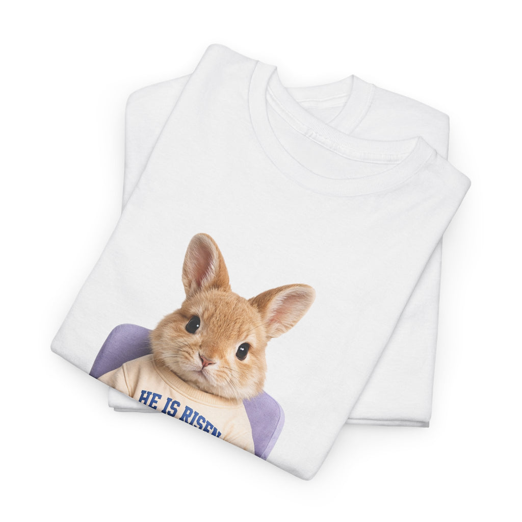 Easter 'He Is Risen' Bunny Unisex Cotton Tee
