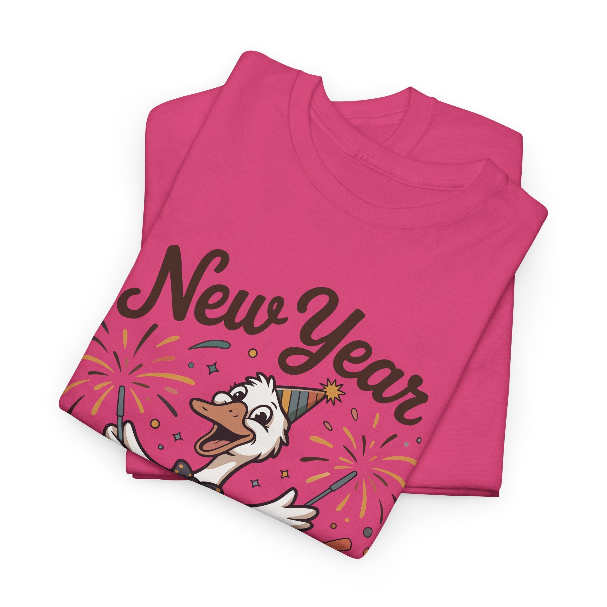 New Year Same Silly Goose T-Shirt — Party Goose Graphic Unisex Cotton Tee