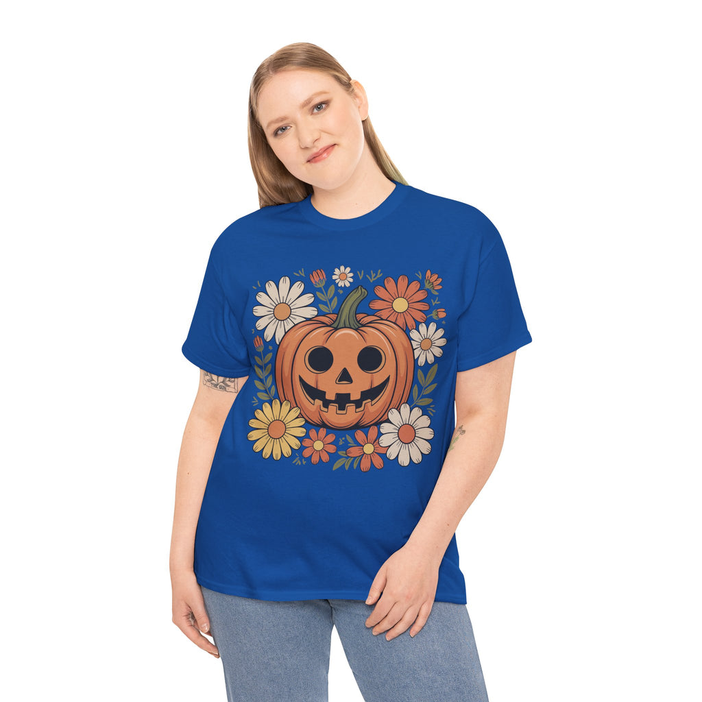 Halloween Pumpkin Unisex Cotton Tee