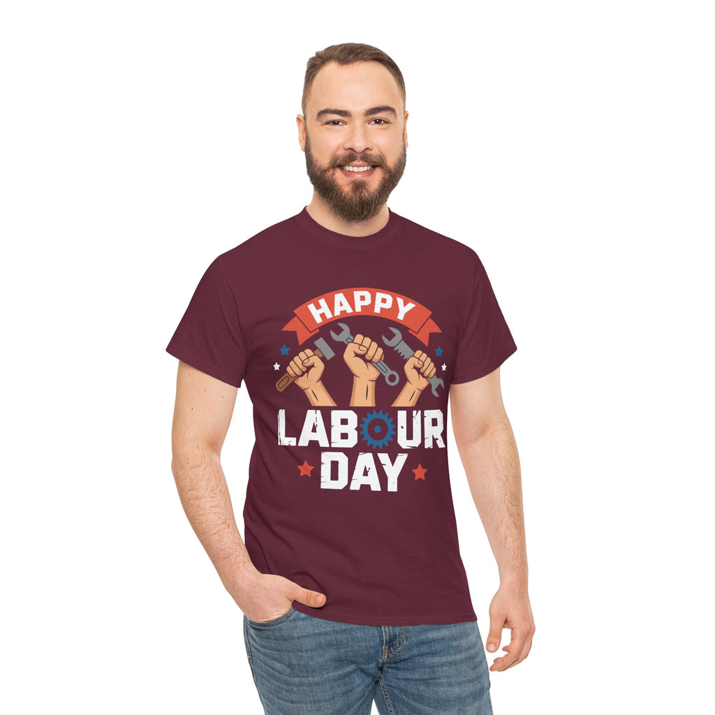 Happy US Labour Day Unisex Heavy Cotton T-Shirt