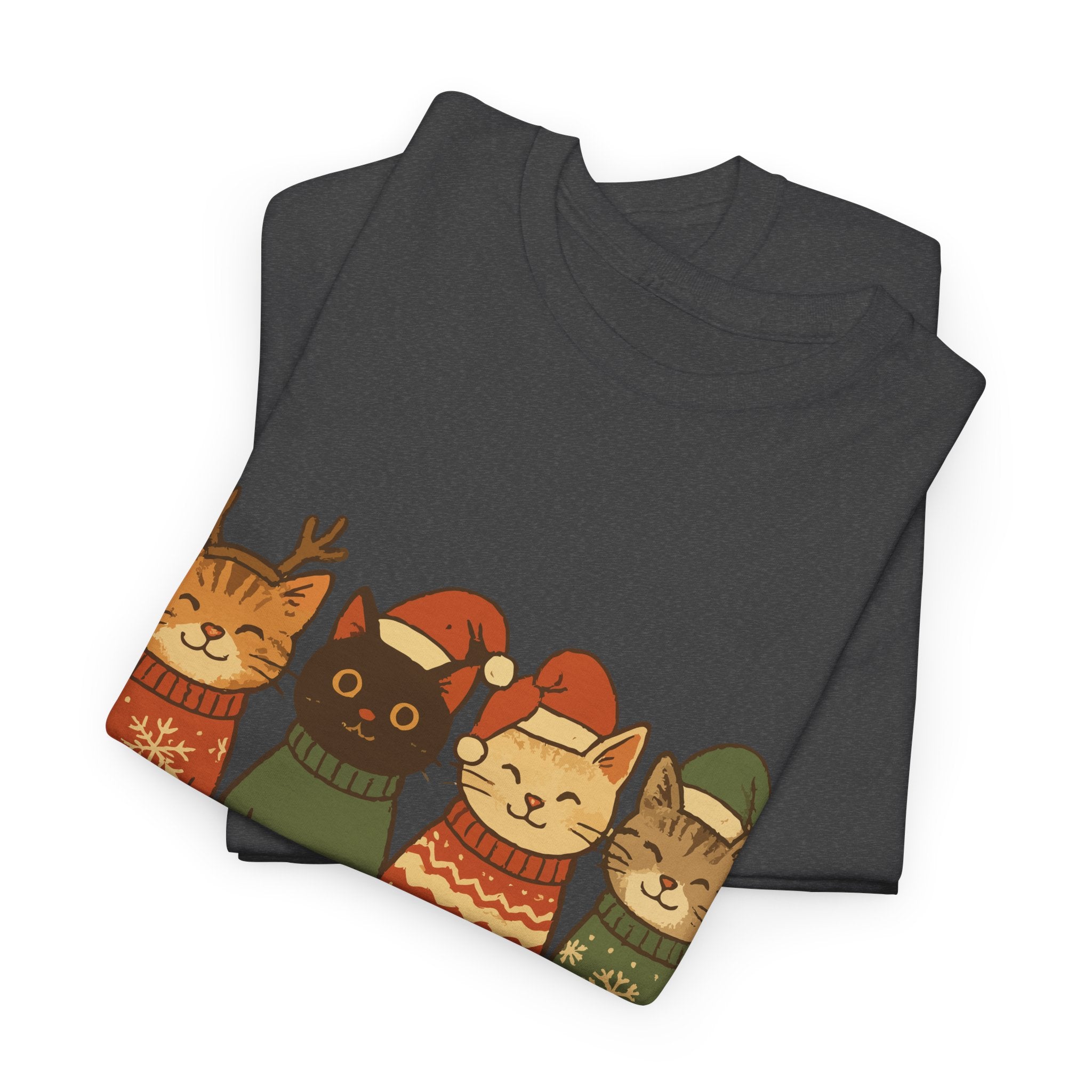 Christmas Cats Unisex Cotton Tee