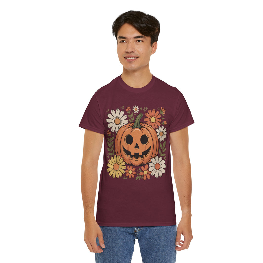 Halloween Pumpkin Unisex Cotton Tee